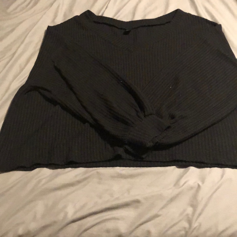 Shein black crop top
